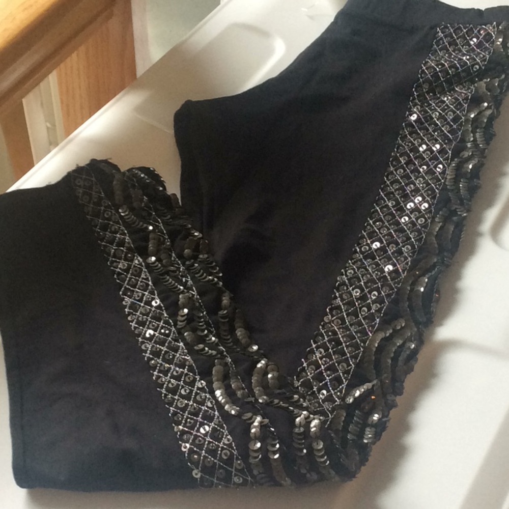 H&M Black Slip On Skinny Pants sequenced Size 8